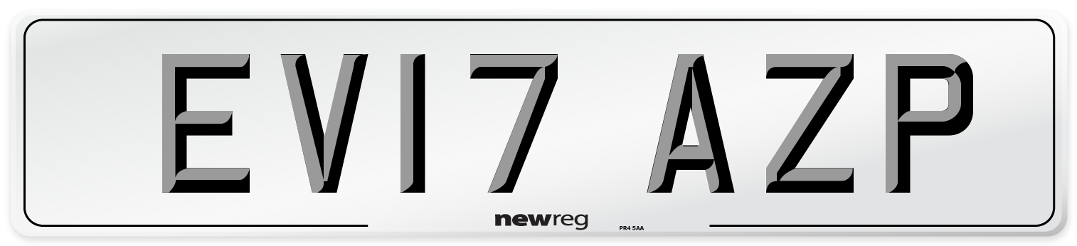 EV17 AZP Number Plate from New Reg